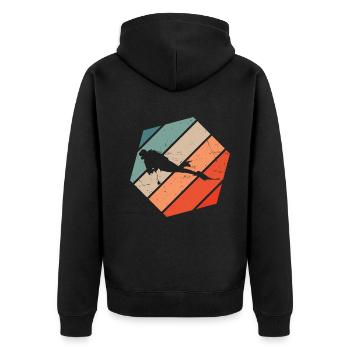 Scuba Diver Diving Women Diver Diver - Unisex Premium Organic Zip Hoodie - black - Back - Nico (187cm)
