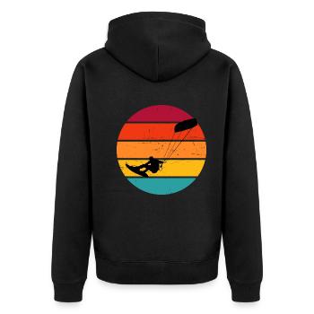 Femmes Hommes Kitesurf Kitesurf Kitesurf Kitesurf - Veste à capuche bio Premium Unisexe - noir - Dos - Nico (187cm)