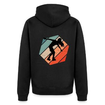 Patinage à roulettes hommes Patins à roulettes Patinage à roulettes - Veste à capuche bio Premium Unisexe - noir - Dos - Nico (187cm)