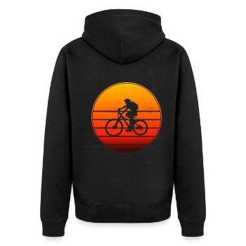 VTT VTT Cyclisme VTT Hommes VTT - Veste à capuche bio Premium Unisexe - noir - Dos - Nico (187cm)