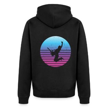 E-gitarre electronic guitar Egitarre classical gui - Unisex Premium Organic Zip Hoodie - black - Back - Nico (187cm)