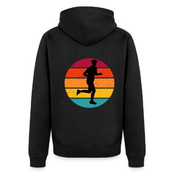 Course de cross-country Course de fond Jogging Femmes - Veste à capuche bio Premium Unisexe - noir - Dos - Nico (187cm)