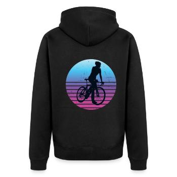 Vélo de route pour femmes Vélo de route Vélo de route - Veste à capuche bio Premium Unisexe - noir - Dos - Nico (187cm)