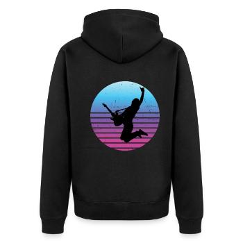guitare classique Guitare Guitare Homme - Veste à capuche bio Premium Unisexe - noir - Dos - Nico (187cm)