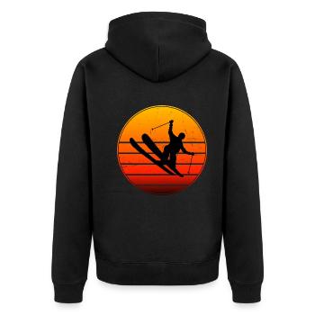 Ski acrobatique Slopestyle Hommes Saut à ski Femmes - Veste à capuche bio Premium Unisexe - noir - Dos - Nico (187cm)