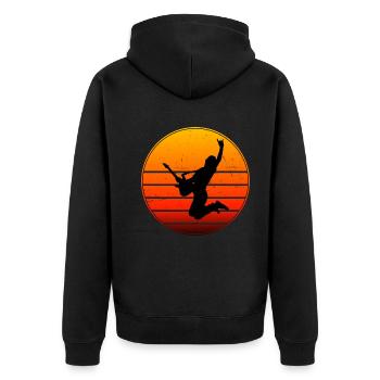 guitare électronique guitare acoustique - Veste à capuche bio Premium Unisexe - noir - Dos - Nico (187cm)