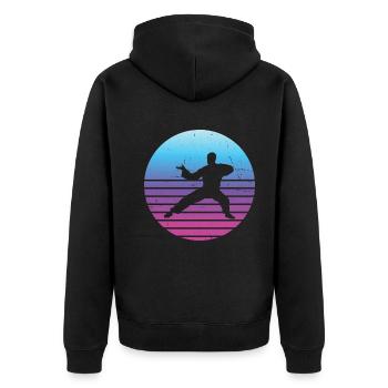 Wushu Hommes Arts Martiaux Femmes Kungfu Kung Fu - Veste à capuche bio Premium Unisexe - noir - Dos - Nico (187cm)