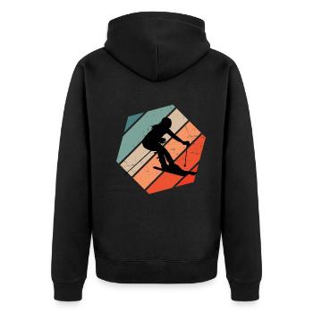Ski Femmes Ski Acrobatique Skieur Freestyle - Veste à capuche bio Premium Unisexe - noir - Dos - Nico (187cm)