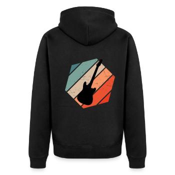 Guitar player Electric guitar Guitar classical guitar - Unisex Premium Organic Zip Hoodie - black - Back - Nico (187cm)