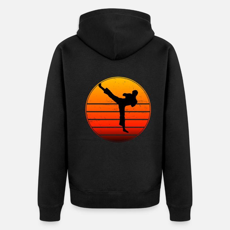 Kickboxing Femmes Boxe Kickboxing Hommes - Veste à capuche bio Premium Unisexe - noir