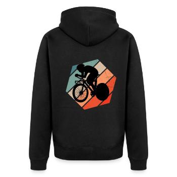 Road Bike Men's Road Bike Road Bike Road Cycling - Unisex Premium Organic Zip Hoodie - black - Back - Nico (187cm)