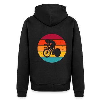 Vélo de route vélo de route vélo de route vélo de route - Veste à capuche bio Premium Unisexe - noir - Dos - Nico (187cm)