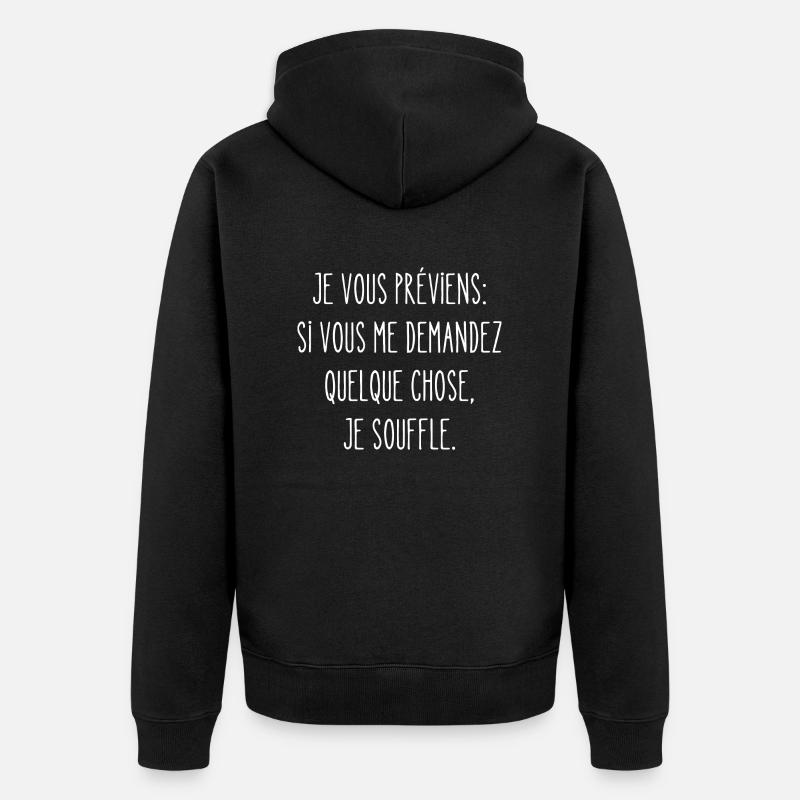 je souffle - Veste à capuche bio Premium Unisexe - noir