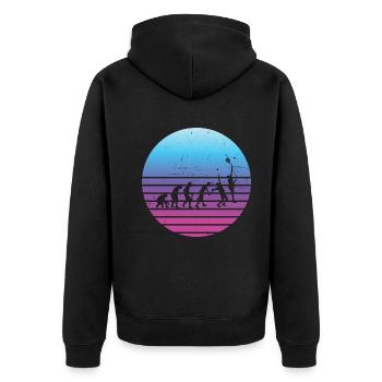 Paddle Racket Paddle Women Paddle Tennis Men - Unisex Premium Organic Zip Hoodie - black - Back - Nico (187cm)