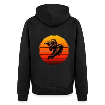 Cycling Cycling Mountain bikers Cyclists - Unisex Premium Organic Zip Hoodie - black - Back - Nico (187cm)