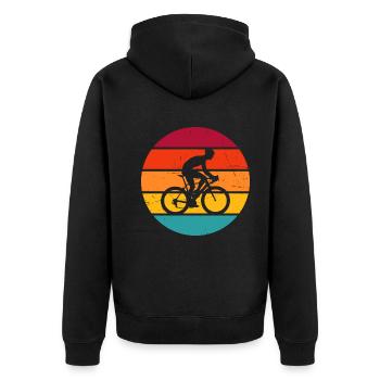 Vélo de route Vélo de route Vélo de route Hommes - Veste à capuche bio Premium Unisexe - noir - Dos - Nico (187cm)