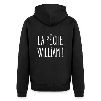 la pêche william - Veste à capuche bio Premium Unisexe - noir - Dos - Nico (187cm)