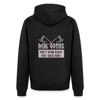 Les vrais Goths ne portent pas de sac noir Histoire de Rome - Veste à capuche bio Premium Unisexe - noir - Dos - Nico (187cm)