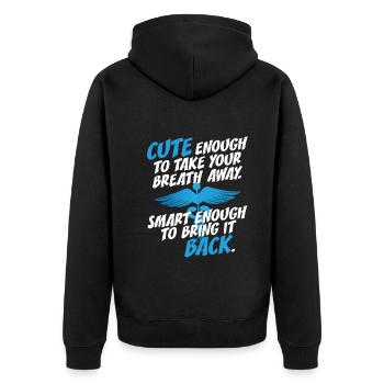 Cute Enough To Take Your Breath Away Arzt Ärztin - Unisex Premium Organic Zip Hoodie - black - Back - Nico (187cm)
