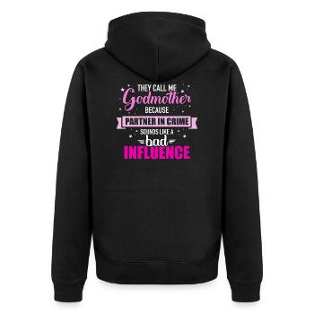 Marraine - Veste à capuche bio Premium Unisexe - noir - Dos - Nico (187cm)