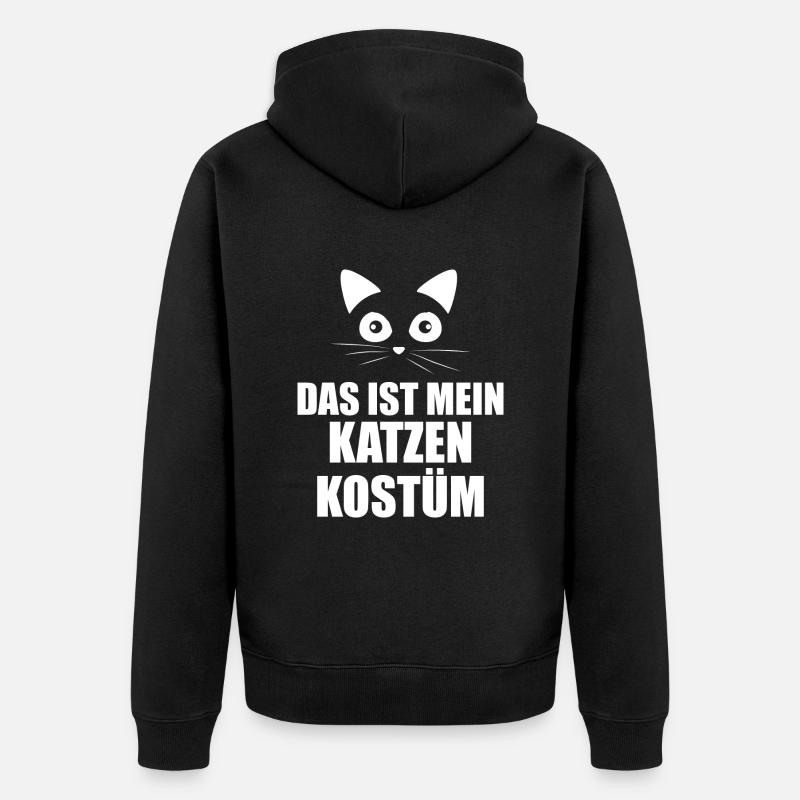 Costume de chat Carnaval - Veste à capuche bio Premium Unisexe - noir