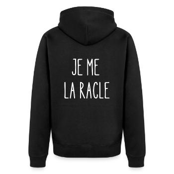 je me la racle - Veste à capuche bio Premium Unisexe - noir - Dos - Nico (187cm)