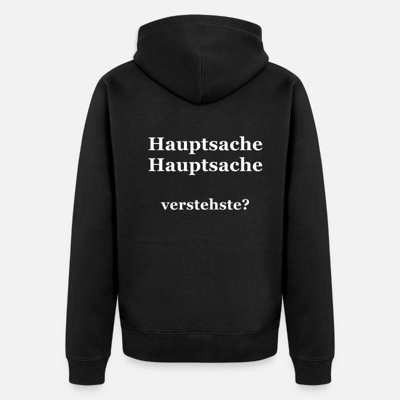 hauptsache hauptsache - Unisex Premium Bio Zip Hoodie - Schwarz