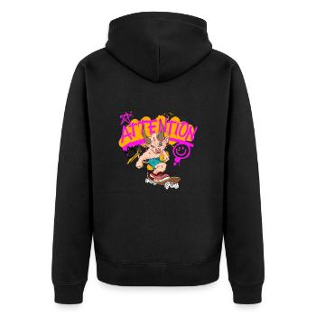 Skate animalier - Veste à capuche bio Premium Unisexe - noir - Dos - Nico (187cm)
