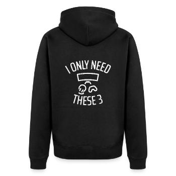 Je n’ai besoin que de ces trois - Gaming - Veste à capuche bio Premium Unisexe - noir - Dos - Nico (187cm)