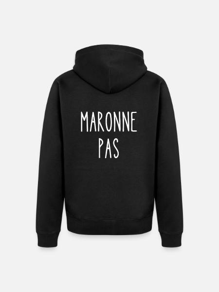 maronne pas - Veste à capuche bio Premium Unisexe - noir