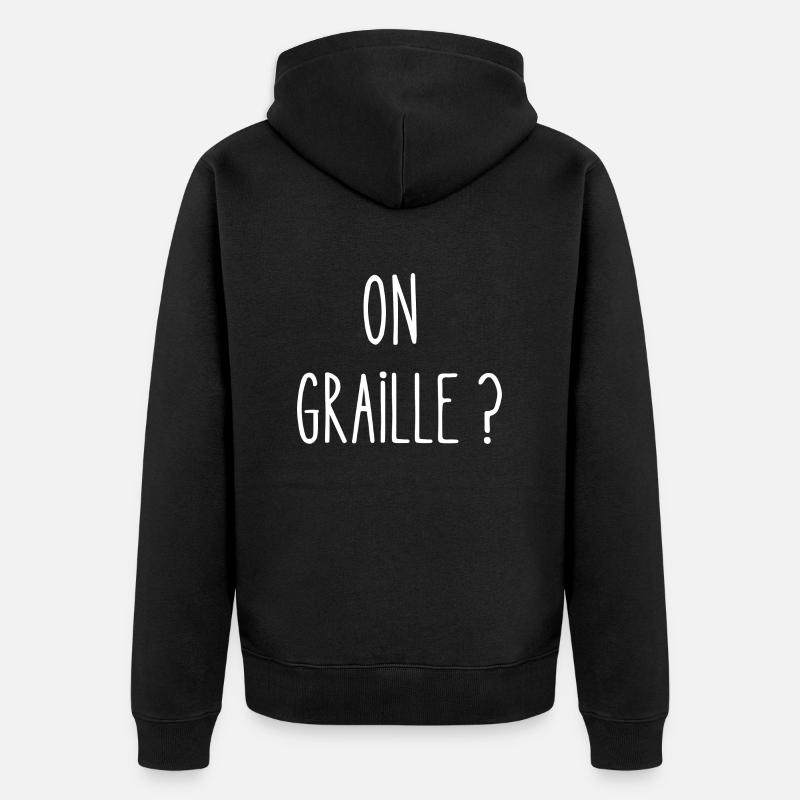 on graille - Veste à capuche bio Premium Unisexe - noir