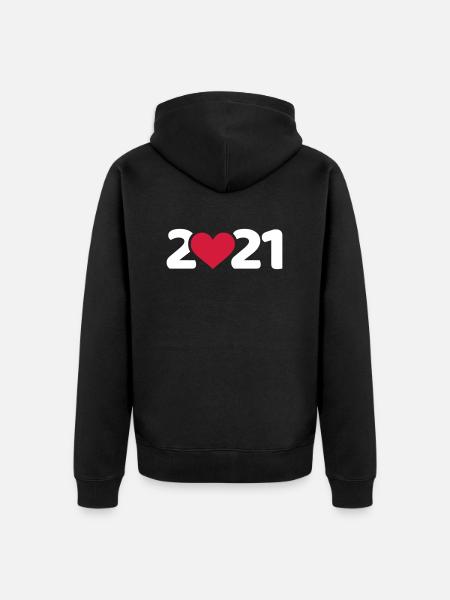 2021 - Unisex Premium Bio Zip Hoodie - Schwarz
