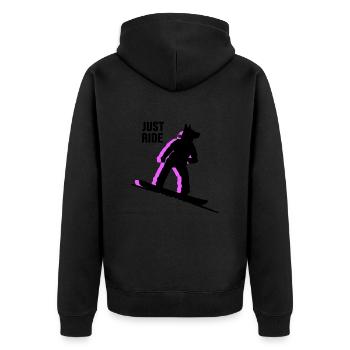 Snowboard Freestyle - Veste à capuche bio Premium Unisexe - noir - Dos - Nico (187cm)