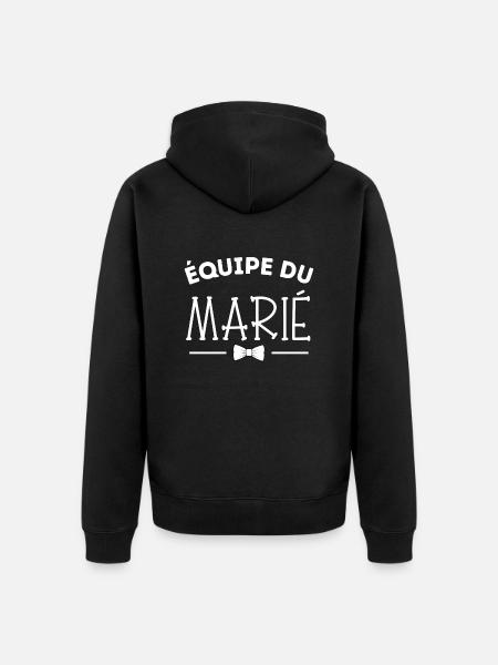 équipe du marié - Veste à capuche bio Premium Unisexe - noir