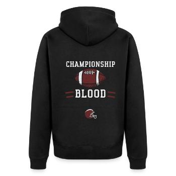 Championnat de sang - Football - Veste à capuche bio Premium Unisexe - noir - Dos - Nico (187cm)