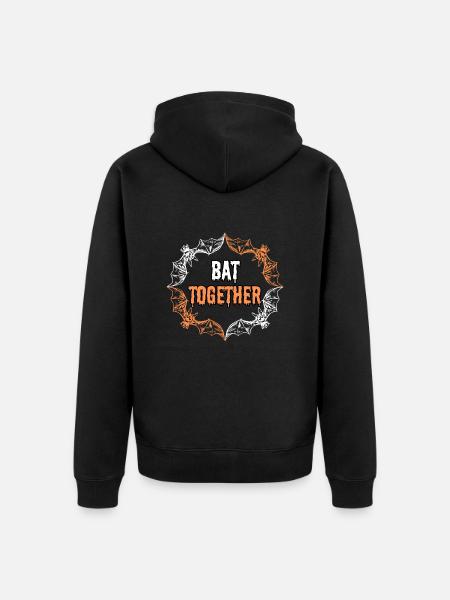 Bat Together - Unisex Premium Organic Zip Hoodie - black