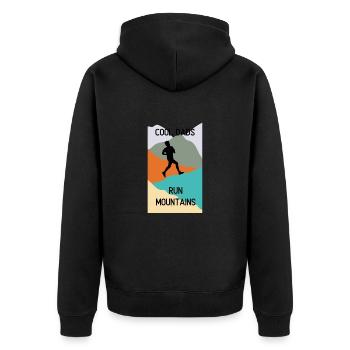 Cool Dads Run Mountains - Veste à capuche bio Premium Unisexe - noir - Dos - Nico (187cm)