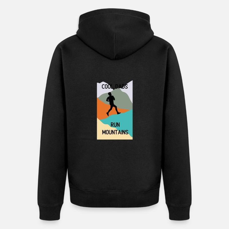 Cool Dads Run Mountains - Unisex Premium Bio Zip Hoodie - undefined