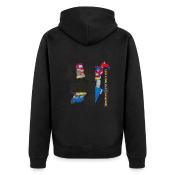 Transformers Transformation Of Optimus Prime - Unisex Premium Organic Zip Hoodie - black - Back - Nico (187cm)