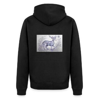 animal mystique 20 - Veste à capuche bio Premium Unisexe - noir - Dos - Nico (187cm)