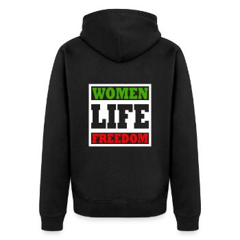 Women life freedom - Veste à capuche bio Premium Unisexe - noir - Dos - Nico (187cm)