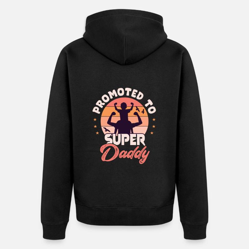 Superdaddy super daddy super dad - Veste à capuche bio Premium Unisexe - noir