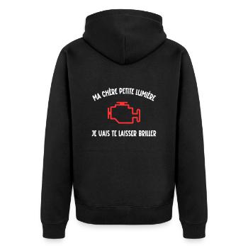 voyant moteur - Veste à capuche bio Premium Unisexe - noir - Dos - Nico (187cm)