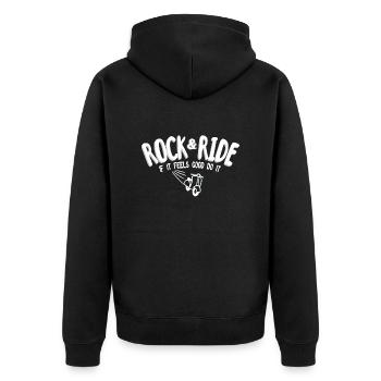 Rock Ride Rome Italy - Veste à capuche bio Premium Unisexe - noir - Dos - Nico (187cm)