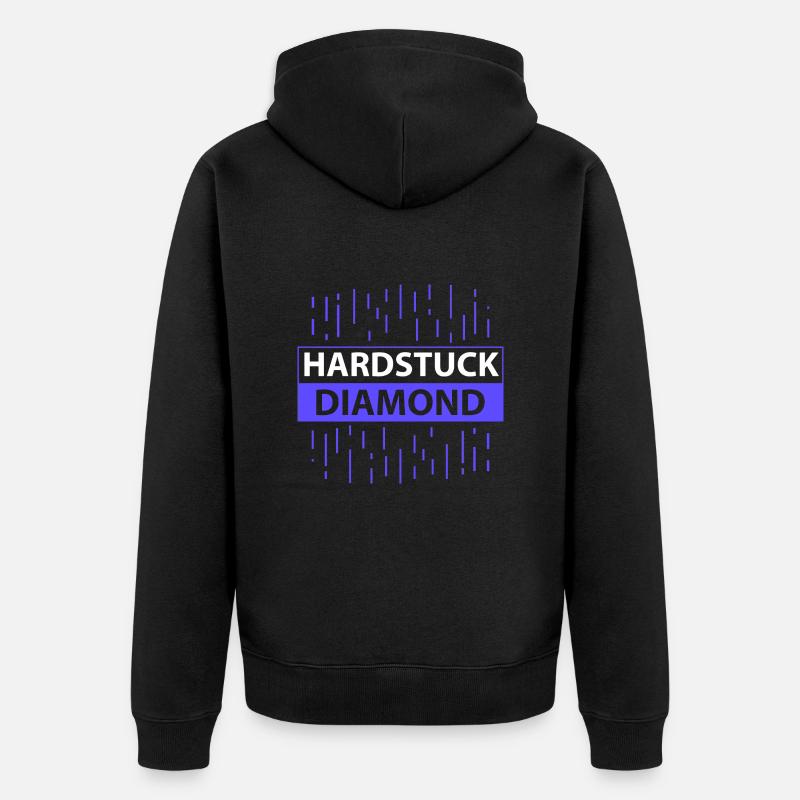 Hardstuck Diamond - Unisex Premium Bio Zip Hoodie - Schwarz