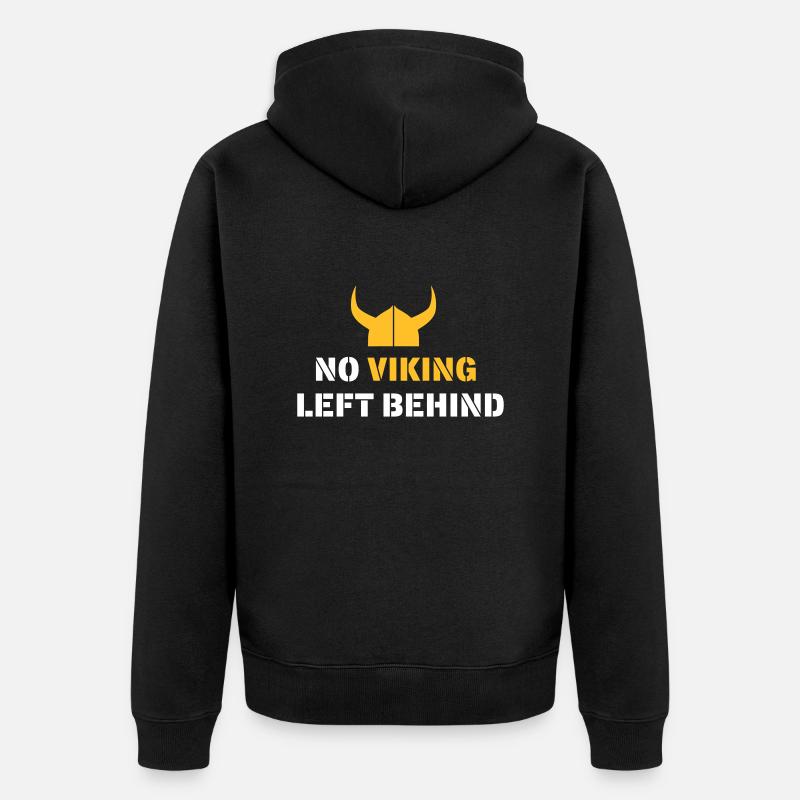 No Viking left behind! - Unisex Premium Bio Zip Hoodie - Schwarz