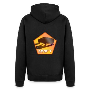 Drifting Auto - Unisex Premium Bio Zip Hoodie - Schwarz - Hinten - Nico (187cm)