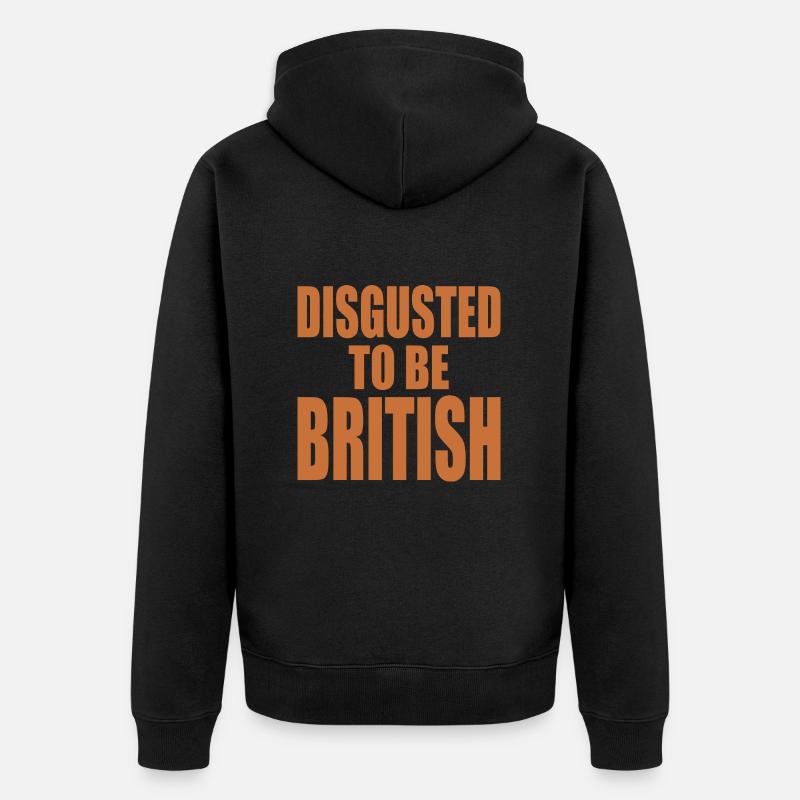 disgusted to be british - Veste à capuche bio Premium Unisexe - noir