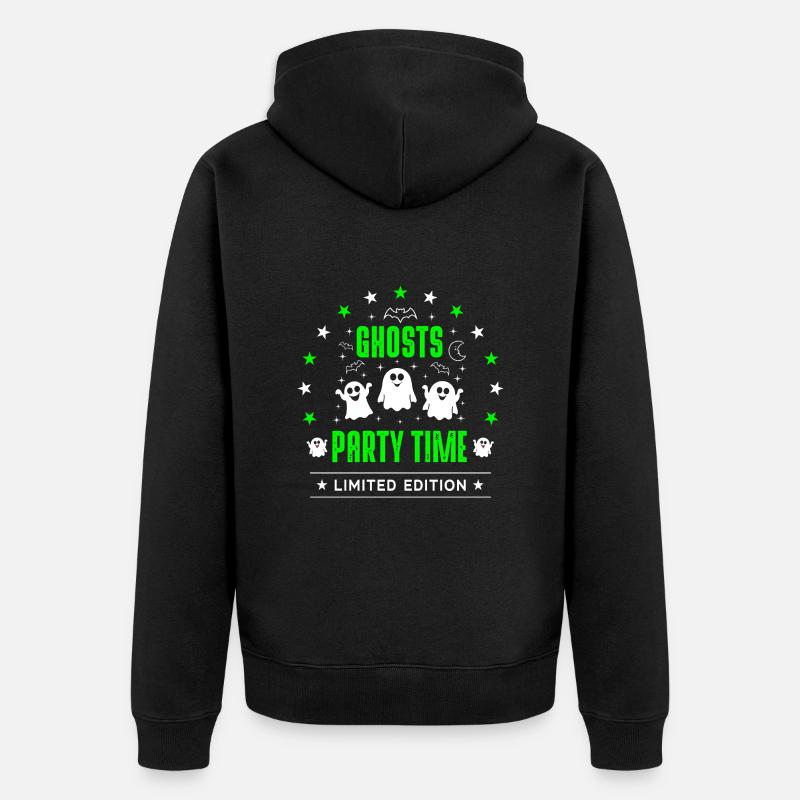 Ghosts - Unisex Premium Bio Zip Hoodie - Schwarz