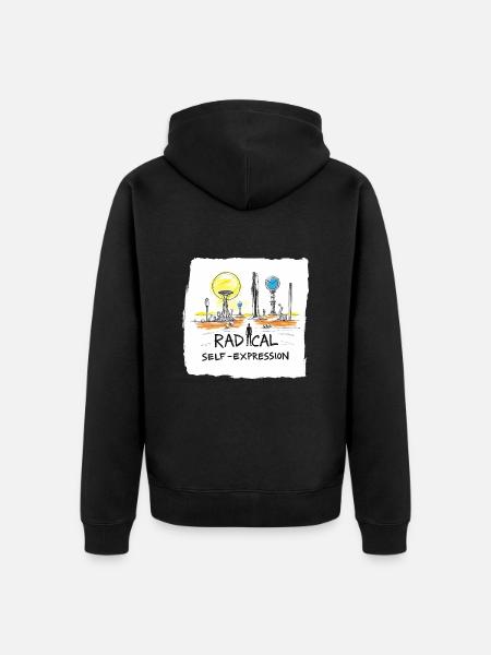 Radikale Selbstdarstellung - Unisex Premium Bio Zip Hoodie - Schwarz